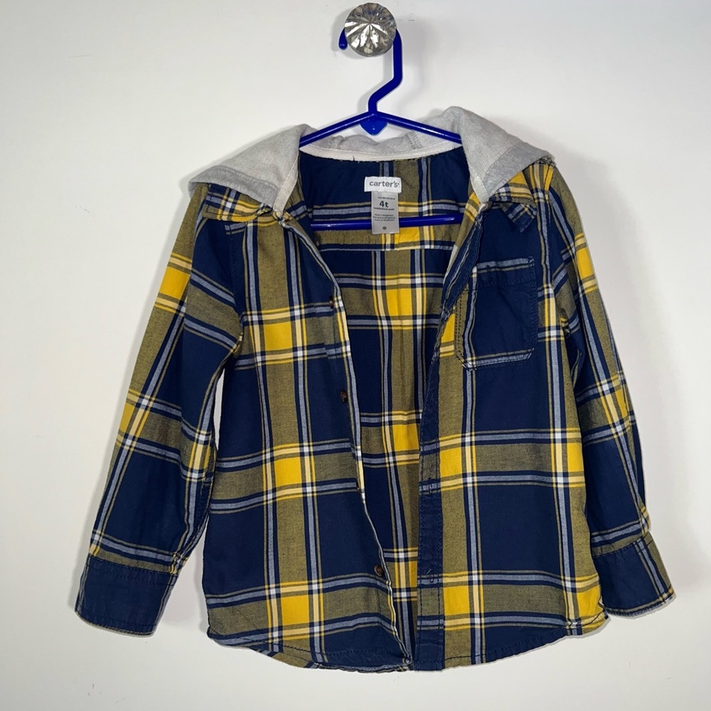 CARTER’S TODDLER BOYS plaid long sleeve shirt